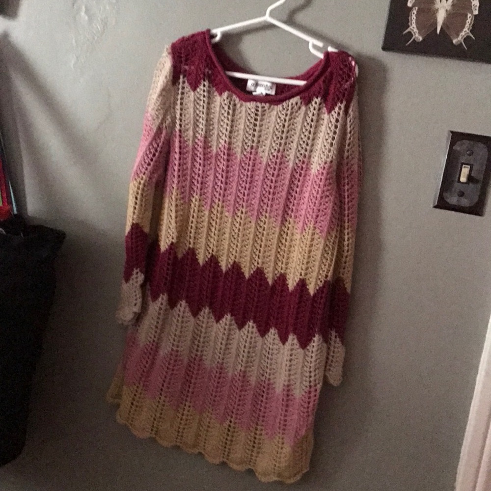Crochet stripped sweater